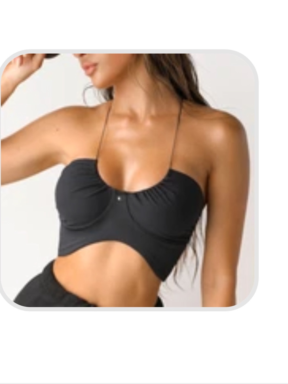 Joah Brown Curve Scrunch tank